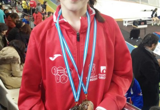 O Concello de Ordes felicita a atleta Alejandra Souto, campioa galega alevín en 50 metros lisos